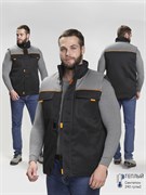 Жилет утепленный Флофт (тк.Смесовая,210), черный/серый