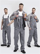 Костюм Драга-2 (тк.Смесовая МВО,240) п/к, серый/св.серый/оранжевый