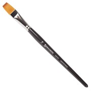 Кисть художественная профессиональная BRAUBERG ART CLASSIC, синтетика мягкая под колонок, плоская, № 16, короткая ручка, 200703