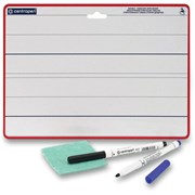 Доска двусторонняя маркерная А4 (297х210 мм), БЕЛАЯ/ЛИНИЯ, 2 маркера + салфетка, CENTROPEN, 7719, 577190201