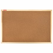 Доска пробковая для объявлений 60х90 см, деревянная рамка, BRAUBERG Wood, 238311