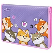 Папка для труда на молнии ЮНЛАНДИЯ А4, 1 отделение, откидная планка, органайзер, "Best fellows", 273392