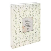 Тетрадь на кольцах БОЛЬШАЯ А4, 215х305 мм, 100 л., твердый картон, клетка, BRAUBERG, "Цветы", 405412