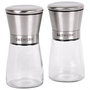 Мельница для специй, НАБОР 2 штуки, механические, нержавеющая сталь, DASWERK (ДАСВЕРК), 456628