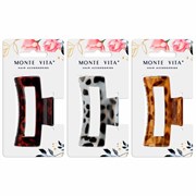 Краб для волос 8,5 см, глянцевый, АССОРТИ, MONTE VITA (МОНТЕ ВИТА), 457003