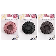 Заколка для волос, для хвоста и пучка, диаметр 6 см, soft-touch, АССОРТИ, MONTE VITA (МОНТЕ ВИТА), 457127