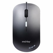 Мышь проводная бесшумная SMARTBUY 288-K, USB, 3 кнопки + 1 колесо, оптическая, черная, 02019, SBM-288-K
