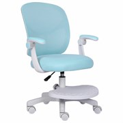 Кресло детское с подставкой для ног BRABIX "Toy MG-205", сетка/ткань TW, голубое, 533152