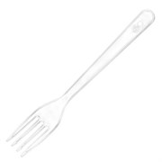 Вилка одноразовая пластиковая 180 мм, прозрачная, КОМПЛЕКТ 50 шт., КРИСТАЛЛ, LAIMA, 602653