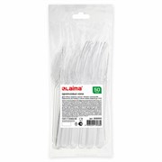 Нож одноразовый пластиковый 180 мм, прозрачный, КОМПЛЕКТ 50 шт., КРИСТАЛЛ, LAIMA, 602655