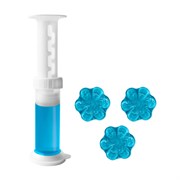 Диски гелевые, освежитель и очиститель для унитаза, 8 дисков 44 г, LAIMA, "Океан", шприц, 609796