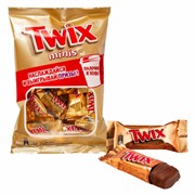 Батончики мини TWIX "Minis" печенье с карамелью в молочном шоколаде, 184 г, 2263
