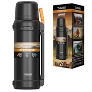 Термос 2 л TAIGARU (ТАЙГАРУ) EXPEDITION, нержавеющая сталь SUS304, 2 кружки, 2 ручки, ситечко, черный, 700317