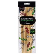Шпажки-шампуры для шашлыка бамбуковые 25 см, 100 штук, КП, 107949