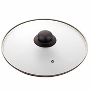 Крышка стеклянная 24 см с пароотводом, жаропрочное стекло, нержавеющая сталь ободка, SCOVO "Classic", KC-224, КС-224