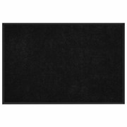 Коврик придверный 80х120 см, ЧЕРНЫЙ, влаго-грязезащитный, 430 г/м2, ребристый, ЛЮБАША СТАНДАРТ, 701036