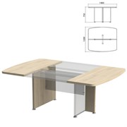 База стола для переговоров "Приоритет" 1400х1200х750 мм, кронберг (КОМПЛЕКТ)