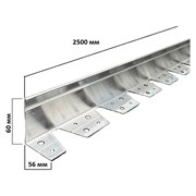 Алюминиевый бордюр ГеоПластБорд АЛ2500.60к