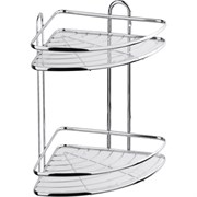 Угловая двойная полка для ванной комнаты и кухни Fora Floria