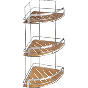 Угловая тройная полка для ванной комнаты Fora Wood