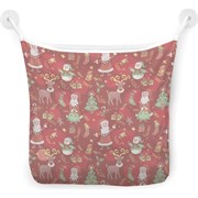 Настенная сетка-органайзер для ванной для игрушек JoyArty Дедушка Мороз с друзьями