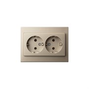 Двойная розетка LIREGUS Эпсилон IKL 16-005/405 E/Ch