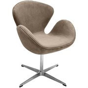 Кресло BRADEX SWAN CHAIR латте, искусственная замша