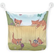 Настенная сетка-органайзер для ванной для игрушек JoyArty Игривые котята