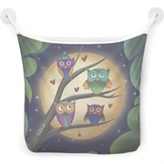 Настенная сетка-органайзер для ванной для игрушек JoyArty Совы ночью