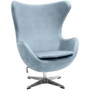Кресло BRADEX EGG CHAIR серый, искусственная замша