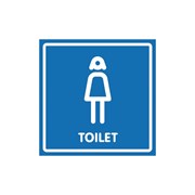 Наклейка Контур Лайн Туалет женский