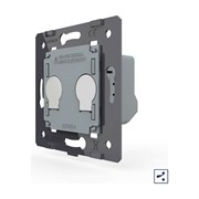 Двухклавишный проходной сенсорный выключатель LIVOLO VL-FC2S-2G