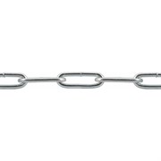 Сварная длиннозвенная оцинкованная цепь Rizzel DIN 763 LLC 10