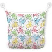 Настенная сетка-органайзер для ванной для игрушек JoyArty Цветные осьминожки