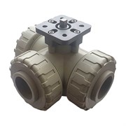 Трехходовой шаровой кран TECHNO 3040-PP