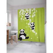 Шторка-занавеска для ванной JoyArty Панды улыбаются