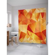 Шторка-занавеска для ванной JoyArty Оранжевые треугольники