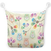 Настенная сетка-органайзер для ванной для игрушек JoyArty Цветные совы и цветы