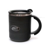 Кружка с крышкой Biostal 0.4 литра, черная NE-400P-BL