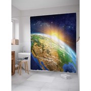 Шторка-занавеска для ванной JoyArty Рассвет в космосе