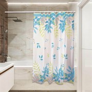 Штора для ванной Сантис peva pv-108 (листья) 75 gsm 180x180 см