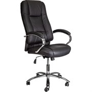 Поворотное кресло AKS Home KING A, натуральная кожа, черный 64406