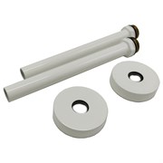 Трубка SR Rubinetterie 15х1,0 с наружной резьбой, 1/2х15, с круглыми отражателем, белый