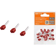 Штыревой втулочный изолированный двойной наконечник TDM ELECTRIC НШвИ 2