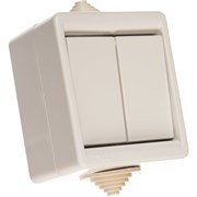 Брызгозащищенный двухклавишный выключатель Кунцево-Электро А510-235