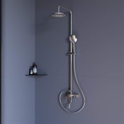 Душевая стойка RGW SP-25 хром головной душ/смеситель (ручной душ, шланг 1,5 м.)