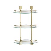 Угловая тройная стеклянная полка Savol 24573