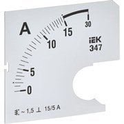 Сменная шкала к амперметру IEK э47