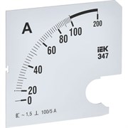 Сменная шкала к амперметру IEK э47