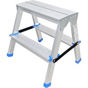 Алюминиевая двухсторонняя стремянка LadderBel 2 ступени STR2-AL-2